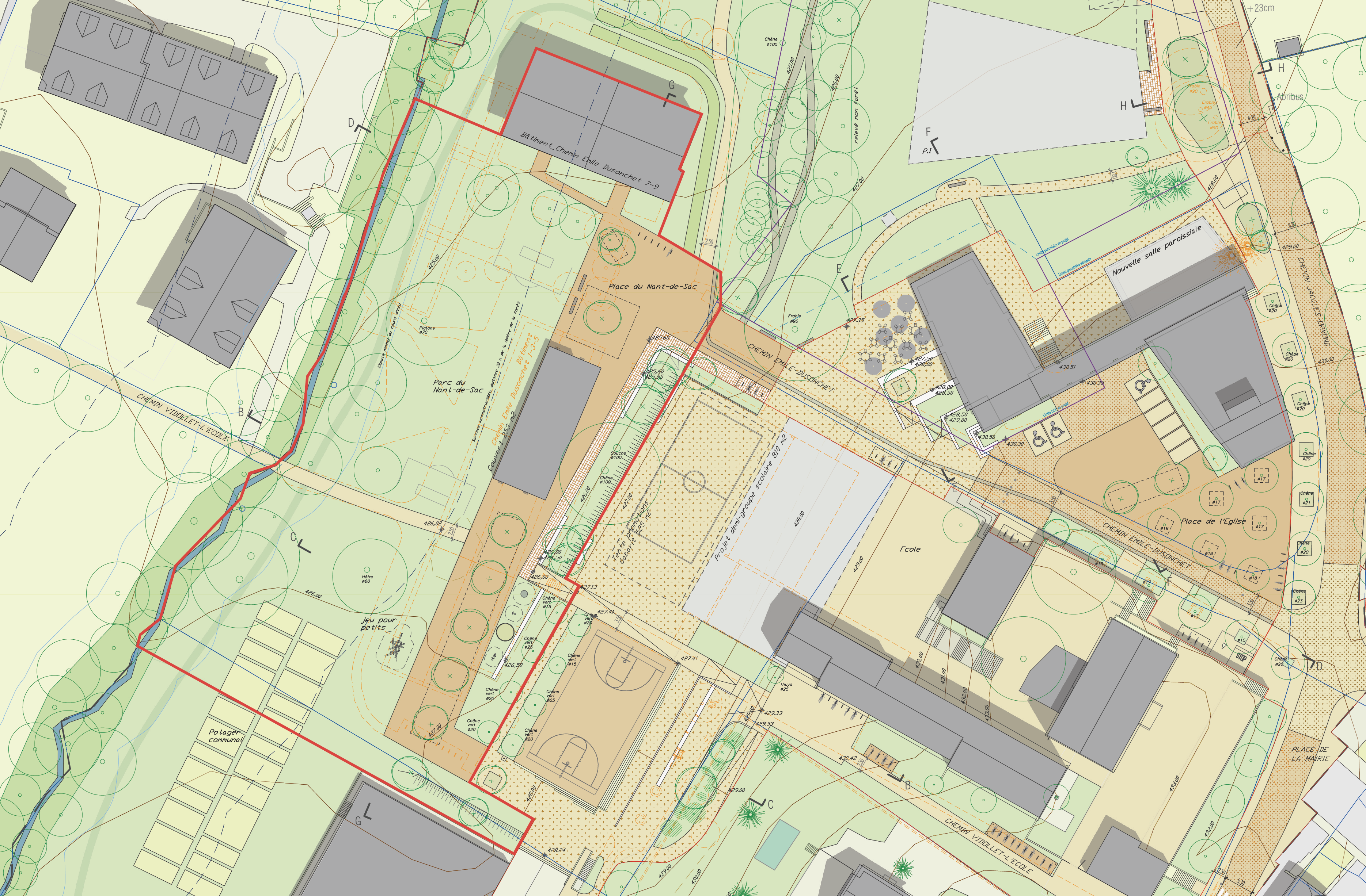 Plan d'aménagements paysagers - Secteur Nant de sac